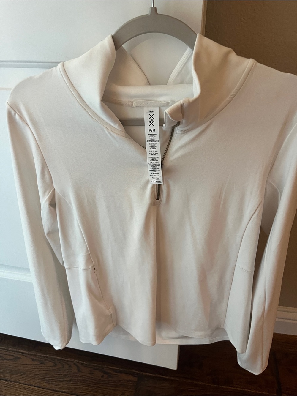 RHONE Off-White Quarter-Zip Utility Pullover